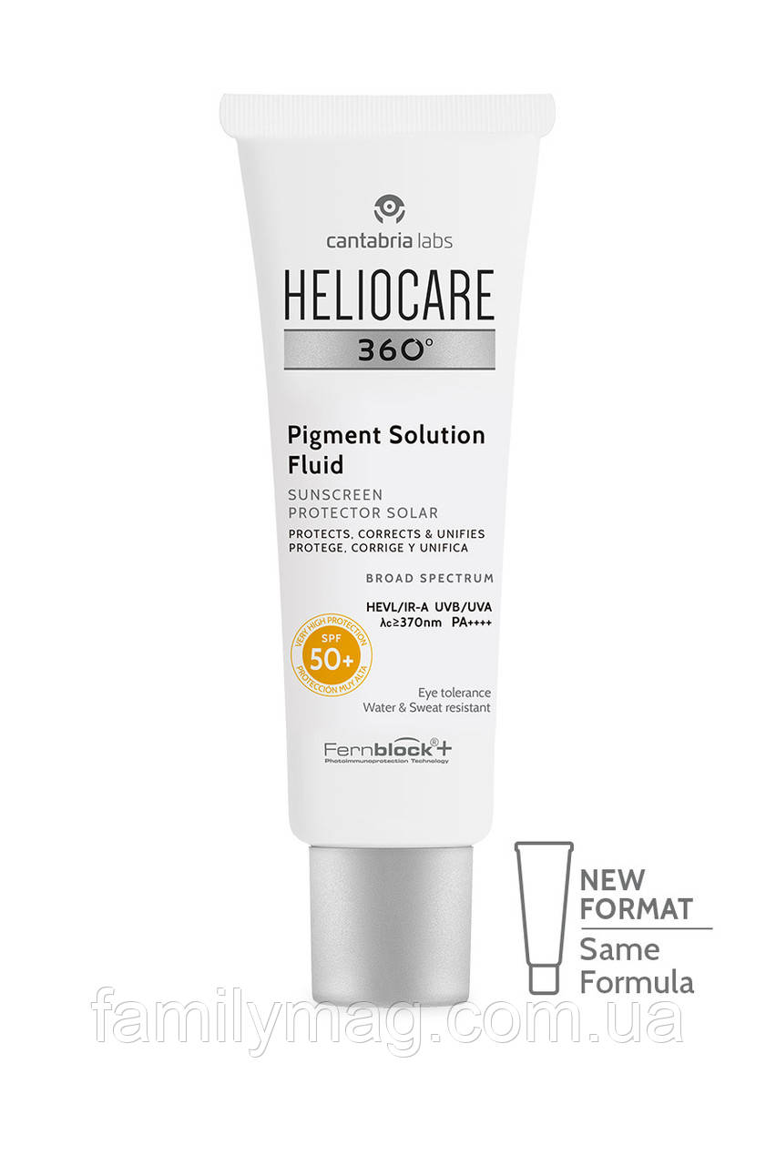 Сонцезахисний флюїд "Захист від пігментації" Pigment Solution Fluid SPF 50+ Нeliocare 360º Cantabria Labs