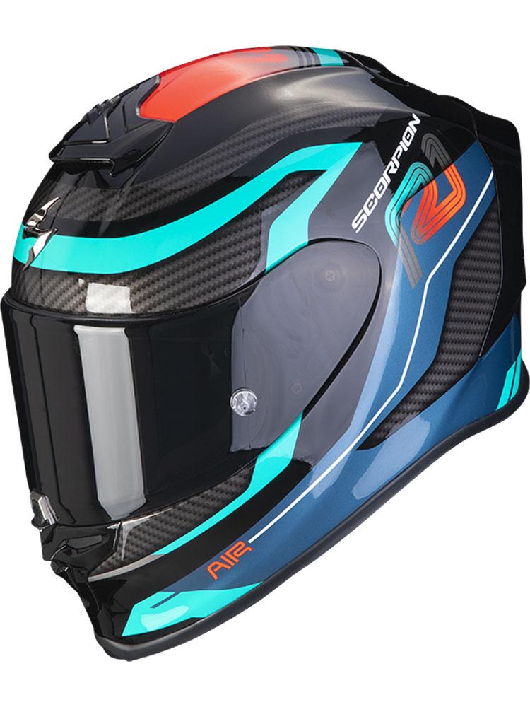 Мотошолом Scorpion Exo-R1 Evo Air Vatis чорно-синьо-червоний