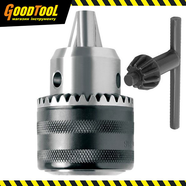 Патрон для дриля із ключем B16, 1.5-13.0мм INTERTOOL ST-1224