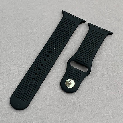Ремінець силіконовий Spigen SP-02 для Apple Watch 44 ремінець для годинника чорний e8j, фото 3