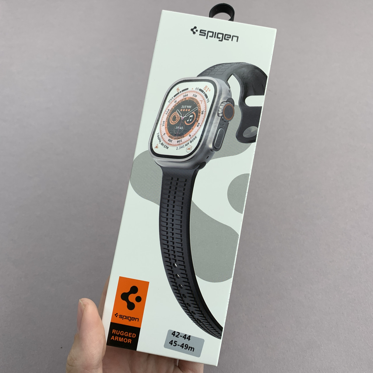 Ремінець силіконовий Spigen SP-02 для Apple Watch 44 ремінець для годинника чорний e8j