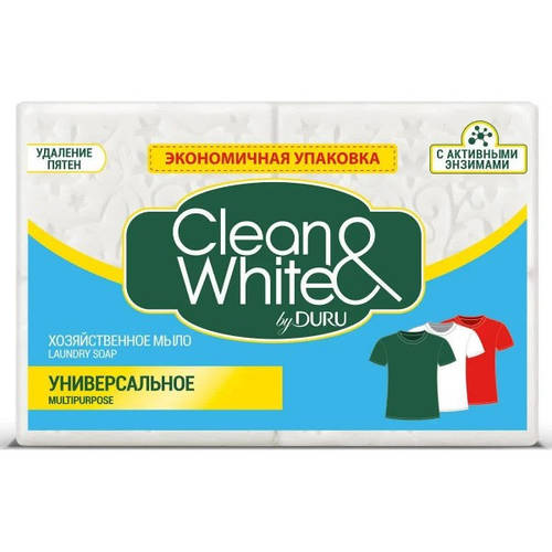 Хозяйственное мыло Duru Clean&White Универсальное, 4х120г (ID ...