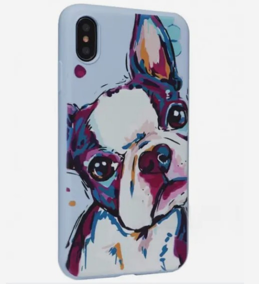 Чохол накладка Bright Style Matte Silicone Case для iPhone Xs Max Dog 1 Big, фото 1