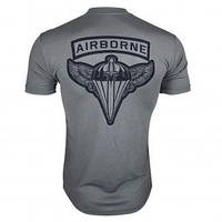 Темно сіра футболка AIRBORNE (спина + серце)