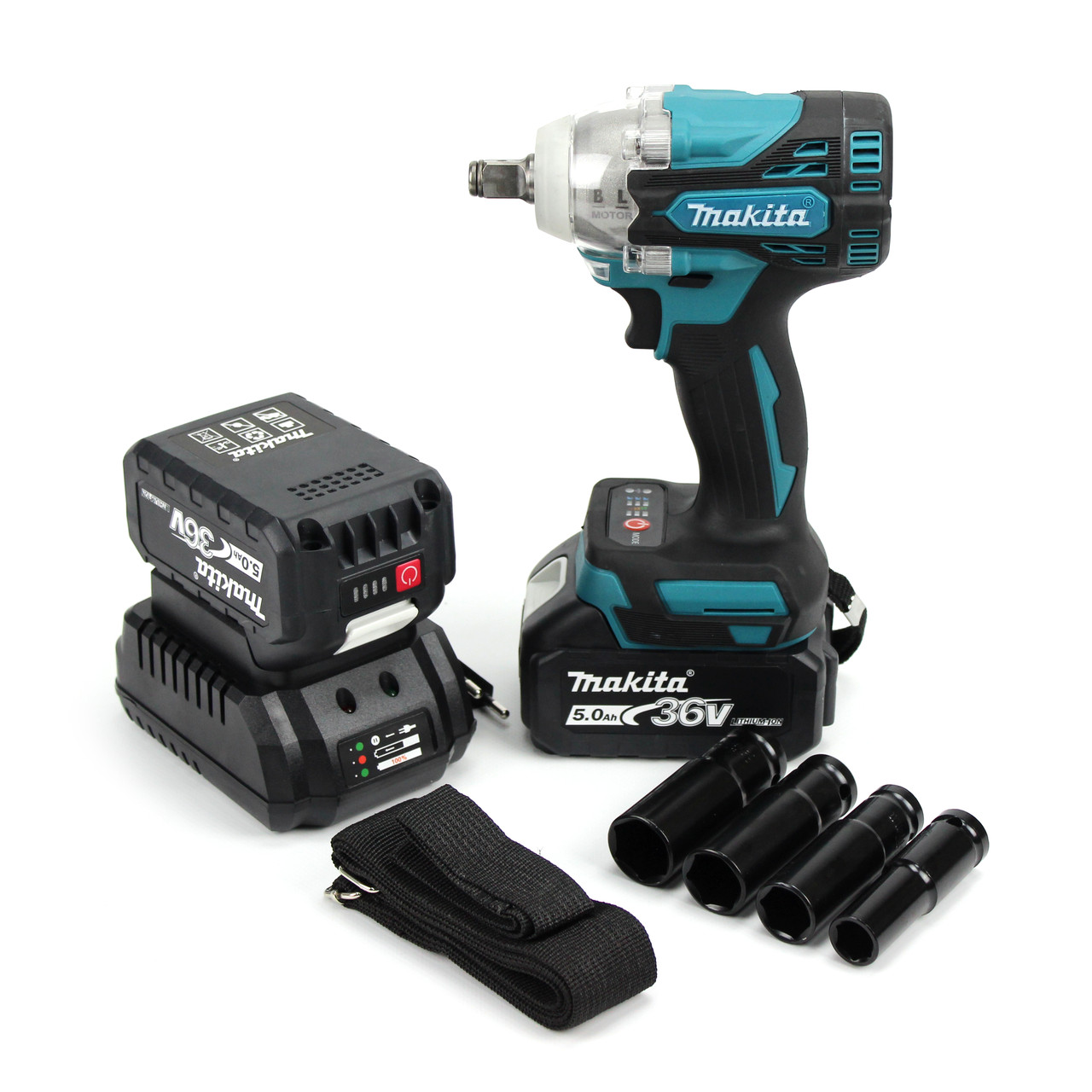 Акумуляторний гайковерт Makita DTW301 (36V, 5AH) із набором інструментів. АКБ гайковерт Макіта