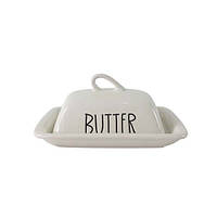 Масленка с крышкой 19,2 см Butter Limited Edition JH4879-1 бежевая