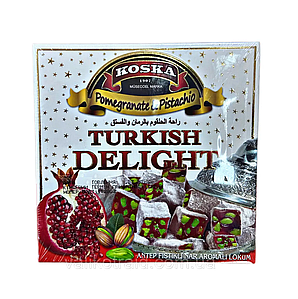 Турецький рахат-лукум з гранату з фісташкой KOSKA 200г, східні солодощі.