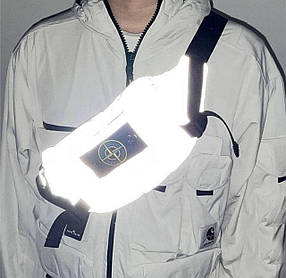 Чоловіча бананка Black Сумка на пояс із натуральної шкіри з регульованим ремінцем поясна для хлопця 3 відділ.