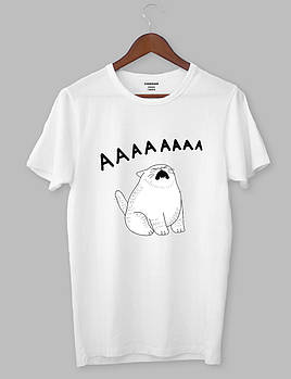 Футболка з оригінальним дизайном "Котик аааааааа"