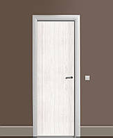 Декоративная наклейка на двери Белое дерево Доски ПВХ пленка с ламинацией 60х180см Текстуры Серый