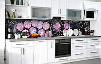 Кухонный фартук Черничный зефир сладости пленка скинали ПВХ 60х200 см Еда Фиолетовый