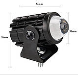 ДОДАТКОВА mini LED лампа фара лінза світлодіодна ( ближнє-дальнє світло) прожектор протитуманка (1шт), фото 3