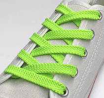 Шнурки для взуття плоскі 100 см 36пар/пач Салатовий
