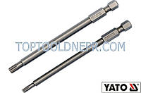 Бита YATO "TORX SECURITY" на 1/4", T15/T27, l=100мм, Набор 2шт.