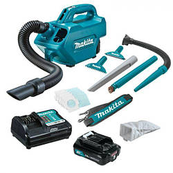 Мобільний акумуляторний пилосос Makita CL121DWA з акумулятором 2 А·год і зарядним пристроєм