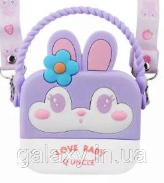 Сумка Зайчик силікон soft-touch 14см Q Uncle Rabbit purple