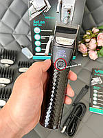 Профессиональная беспроводная машинка для стрижки VGR V-682 триммер для волос, бороды и усов на подставке
