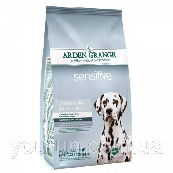 Arden Grange Adult Sensitive Беззерновой корм для собак з чутливим травленням 12кг