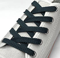 Шнурки для взуття плоскі 100 см 36пар/пач Темно-зелений