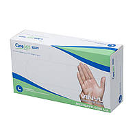 Перчатки виниловые размеры L - Care 365 Premium, неопудреные одноразовые перчатки медицинские 100 шт