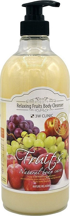 Гель для душу з фруктовим ароматом, 3W Clinic Relaxing Fruits Body Cleanser