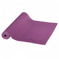 Коврик для йоги 6 мм SportVida PVC SV-HK0052 фиолетовый. Коврик для фитнеса, коврик для спорта SART