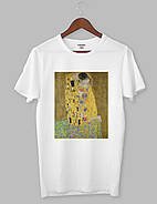 Крута футболка з прикольним принтом "Клімт Поцілунок", фото 2