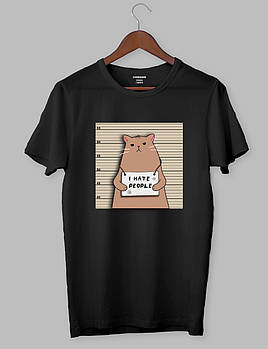 Крута футболка з прикольним принтом "І HATE PEOPLE"