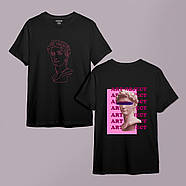 Футболка  біла "DAVID ART OBJECT" двухстороння, фото 2