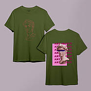 Футболка  біла "DAVID ART OBJECT" двухстороння, фото 3