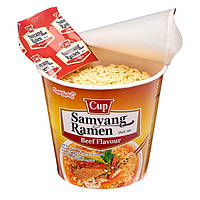 Лапша быстрого приготовления Рамен Samyang Ramen Beef flavour Cup 65g