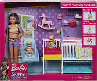 Barbie Skipper Babysitters Nap n' Nurture Nursery Dolls GFL38 Mattel Барбі Лялька Няня Ненька Дитяча кімната