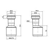 Редукція каналізаційна TA Sewage 50х32 пряма, фото 2