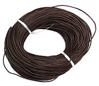 Шнурок кожаный круглый коричневый без застёжки 10 метров