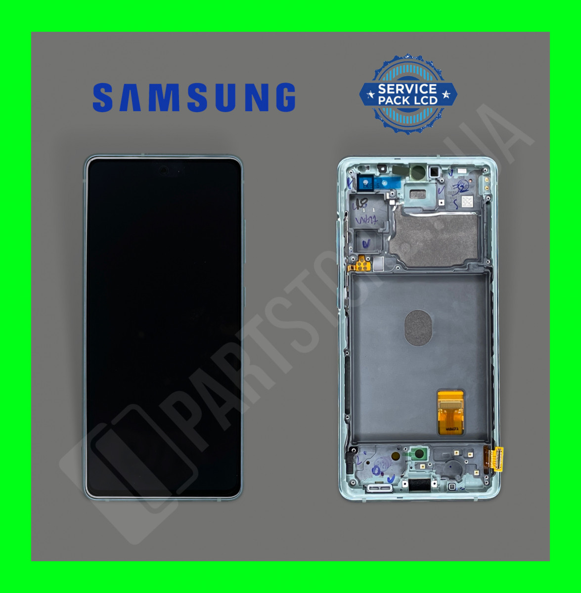 Дисплей Samsung G780 Green S20 FE (GH82-24220D) сервисный оригинал в сборе с рамкой (переклееное стекло) - фото 2 - id-p1875909134