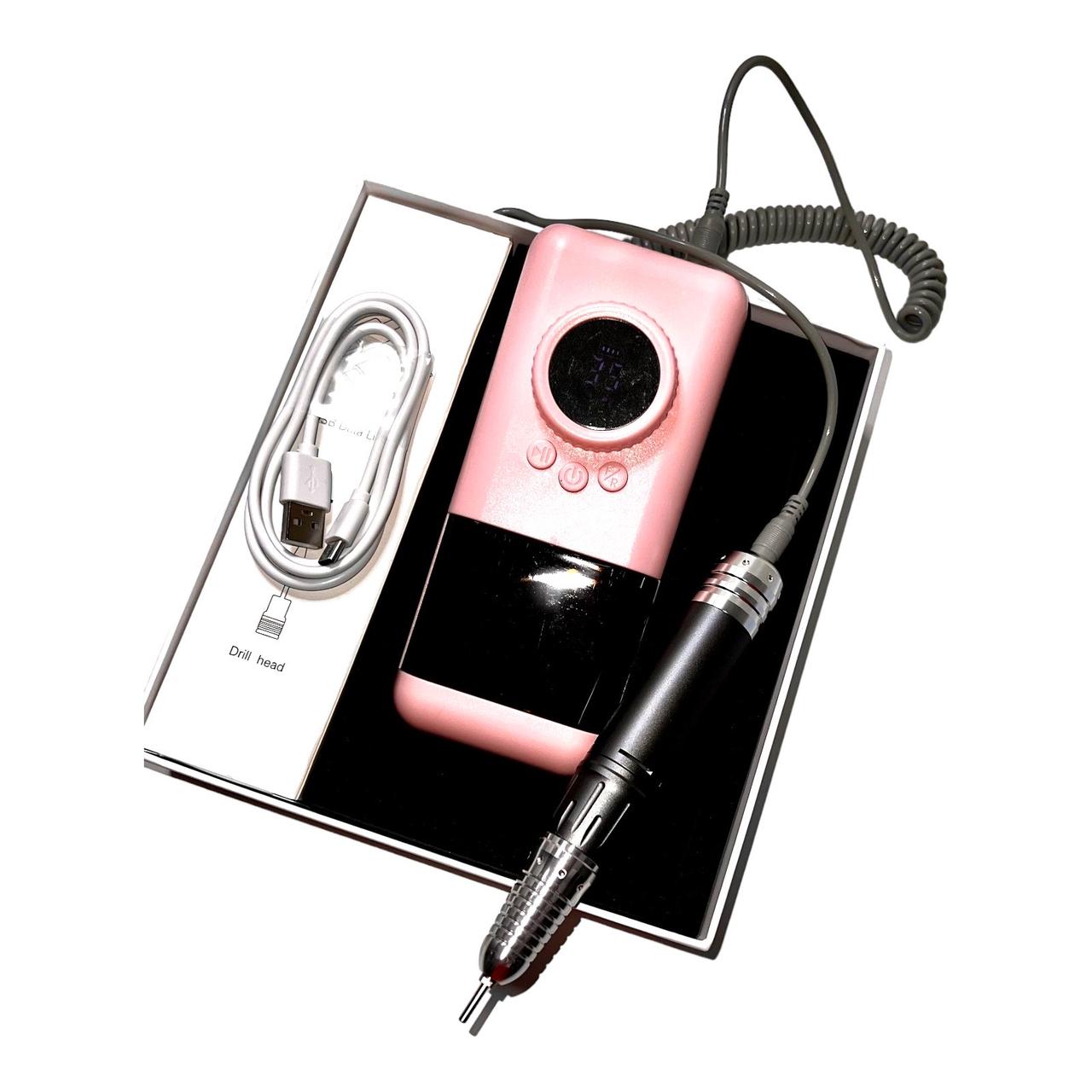 Фрезер на акумуляторі з юсб кабелем DMJ 140 рожевий