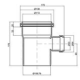 Трійник каналізаційний TA Sewage 110х50х110, 90°, фото 2