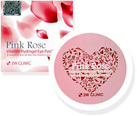Патчі для повік з екстрактом троянди, 3W Clinic Pink Rose Pink Rose Vitamin Hydrogel Eye Patch, фото 7