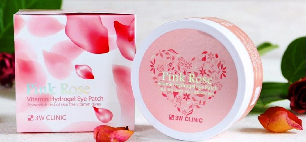 Патчі для повік з екстрактом троянди, 3W Clinic Pink Rose Pink Rose Vitamin Hydrogel Eye Patch, фото 1
