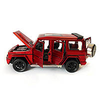 Машинка дитяча металева Mercedes–AMG G 63, мерседес, червоний, Автоексперт, 1:32, звук, світло, інерція, відкриваються двері, фото 4