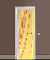 Вінілові наклейки на двері Каравани в пустелі ПВХ плівка з ламінуванням 60х180см Абстракція Жовтий