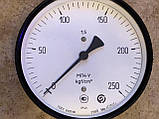 МТП-160, МП4-У, Манометр загальнотехнічний 250 кгс/см2 (25МПа,25000кПа) Ф160 мм М20*1,5 радіальний (сстер-НОВНІ!), фото 8