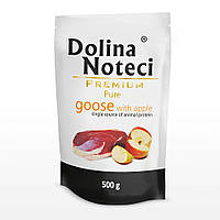 Пауч Dolina Noteci  Premium Pure для собак  алергіків з гускою та яблуком, 500 гр (10 шт/уп)