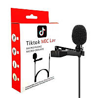 Микрофон Tiktok MIC Lav MicroPhone 3.5mm (чёрный)