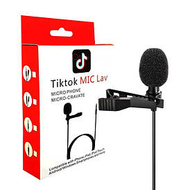 Мікрофон Tiktok MIC Lav MicroPhone 3.5 mm (чорний)