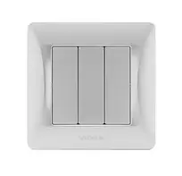 VIDEX BINERA Вимикач 3кл срібний шовк (VF-BNSW3-SS) (20/120)