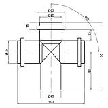 Хрестовина каналізаційна TA Sewage 50, 90°, фото 2