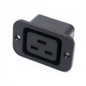 Гніздо мережеве Daier AC-06A, 3pin, монтажне, корпус пластик