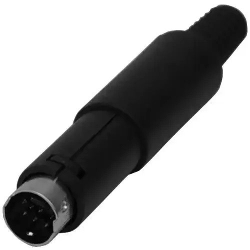 Штекер mini DIN 7pin (2-х рядн.) під шнур, корпус пластик
