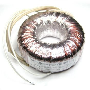 Трансформатор тороїдальний 15 VA, 12v 1.25A, d55 h38mm